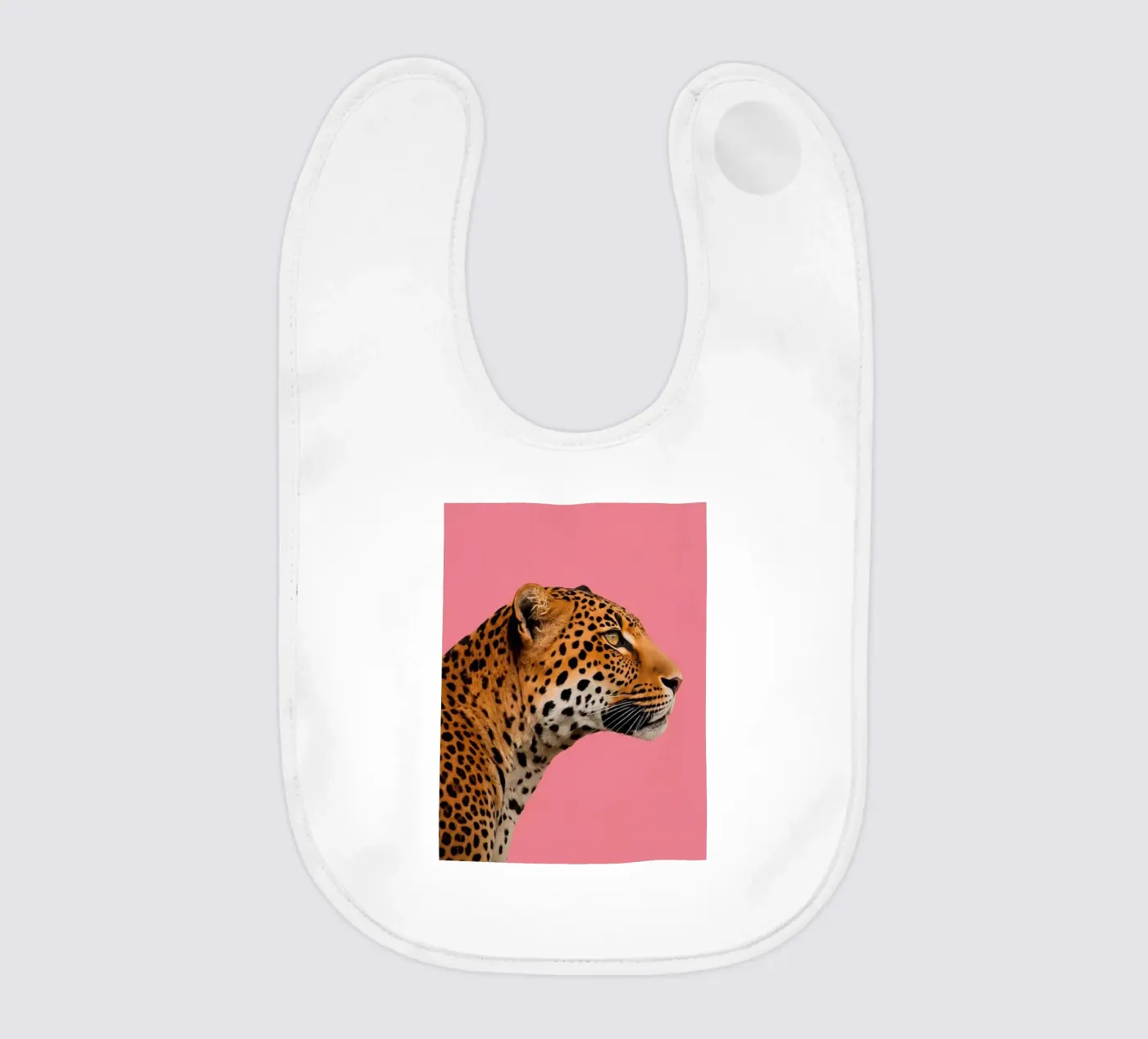 Leopard pink background Babylätzchen von Eliban
