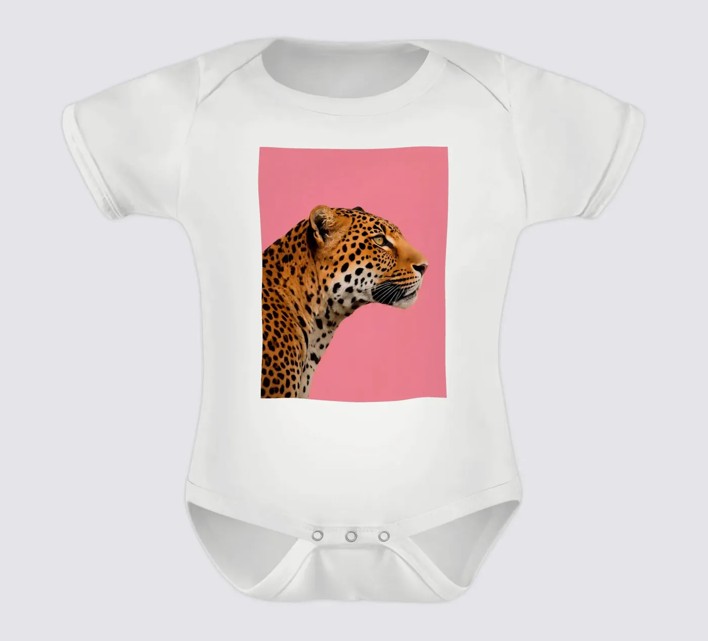 Leopard pink background body bébé de Eliban