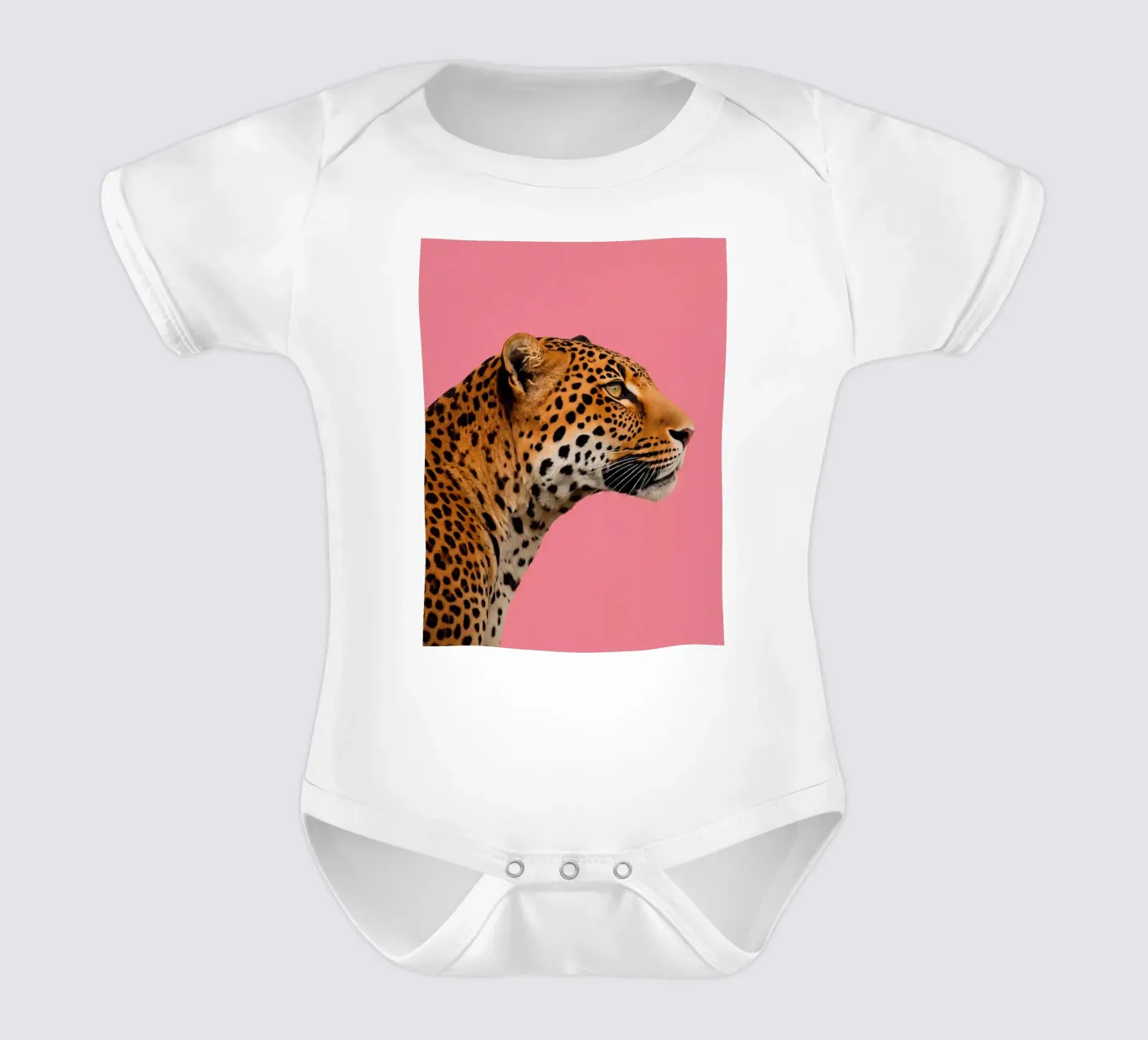 Leopard pink background body bébé de Eliban