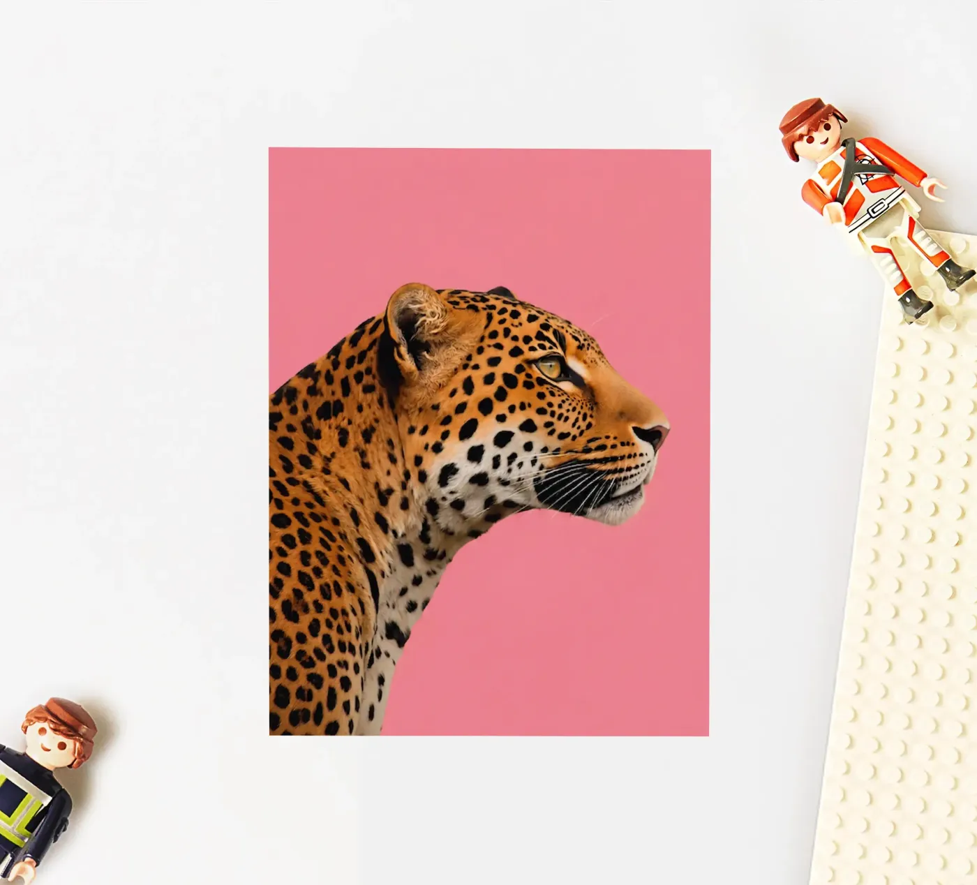 Leopard pink background sticker by Eliban