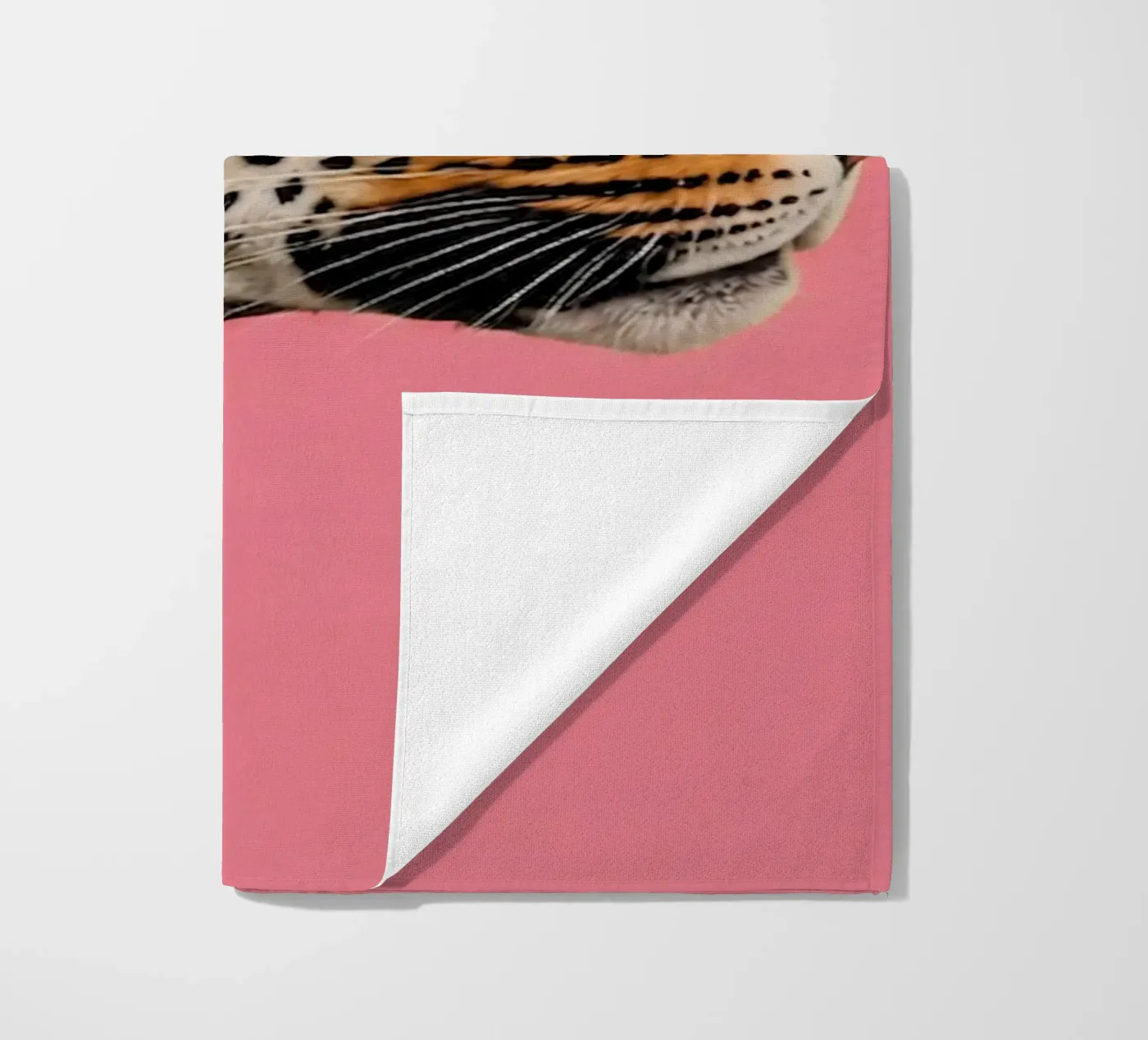 Leopard pink background telo mare da Eliban