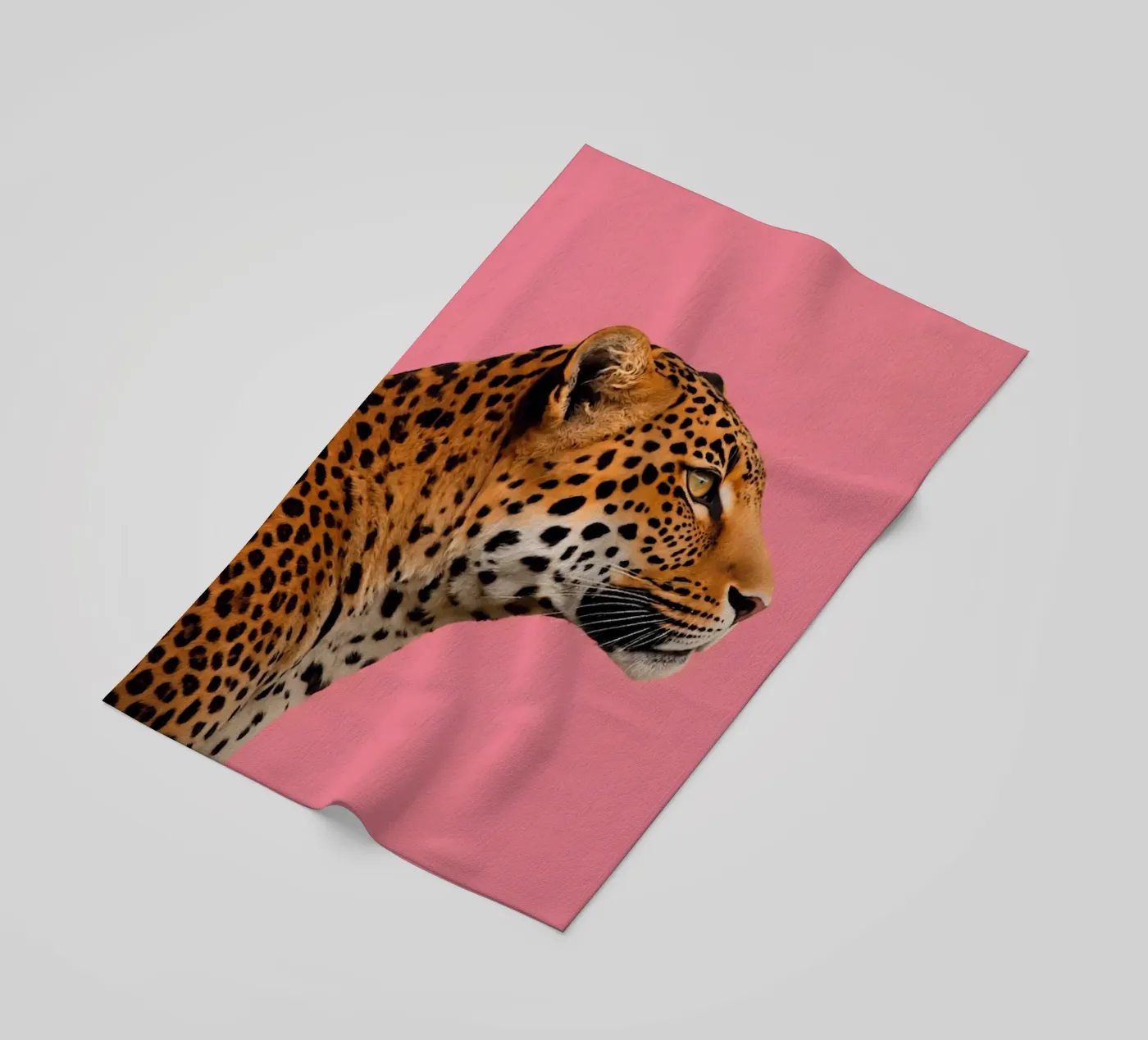 Leopard pink background telo mare da Eliban