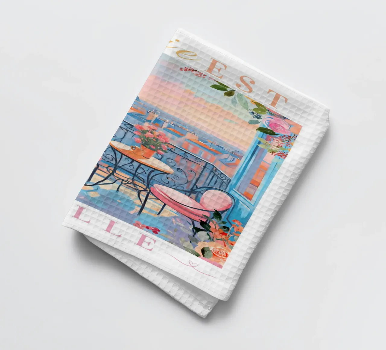 Paris Brunch Print torchon de Bella Studio
