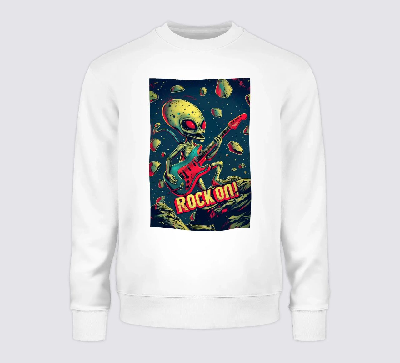 Hard Rock Alien con chitarra - Rock On felpa da Autofocus