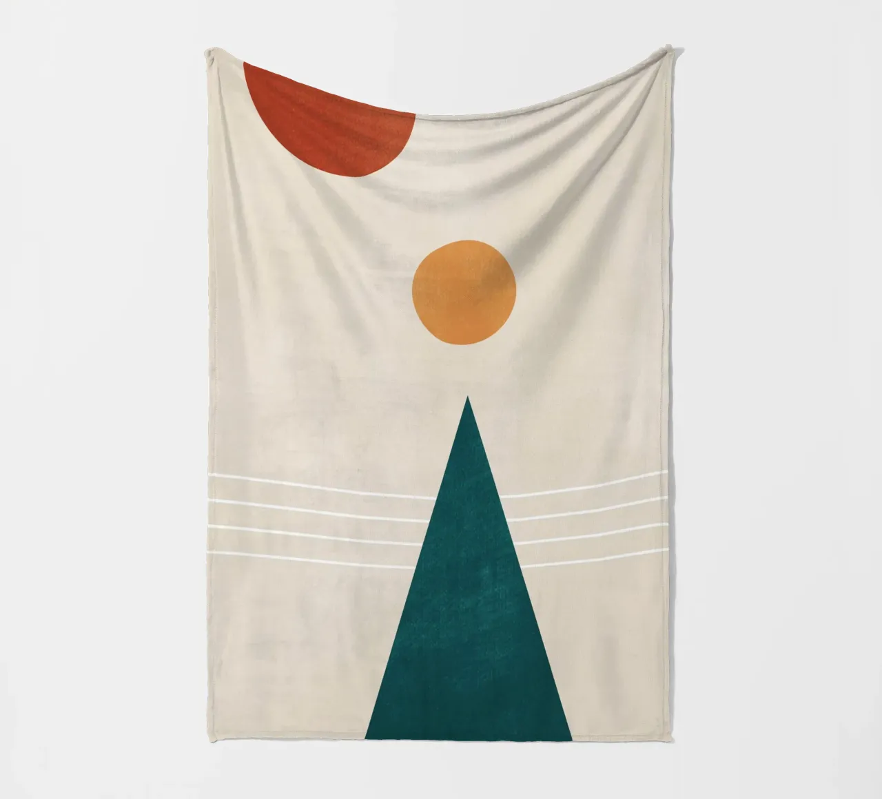 Abstract Minimal Geometric 7 fleece blanket by Gaite