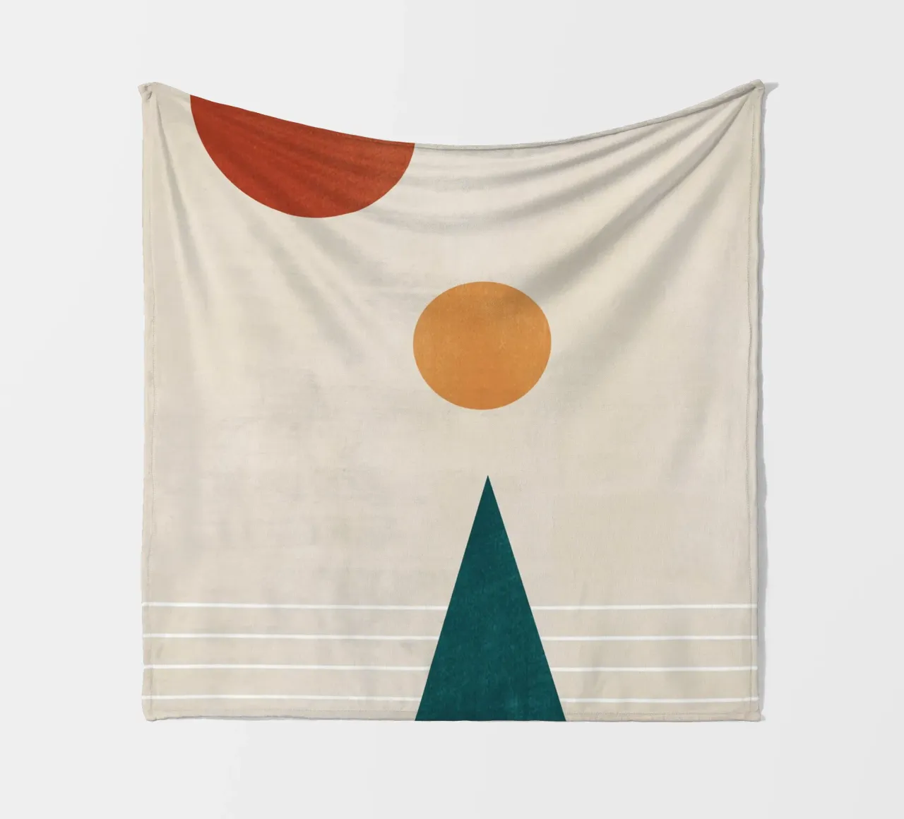 Abstract Minimal Geometric 7 fleece blanket by Gaite