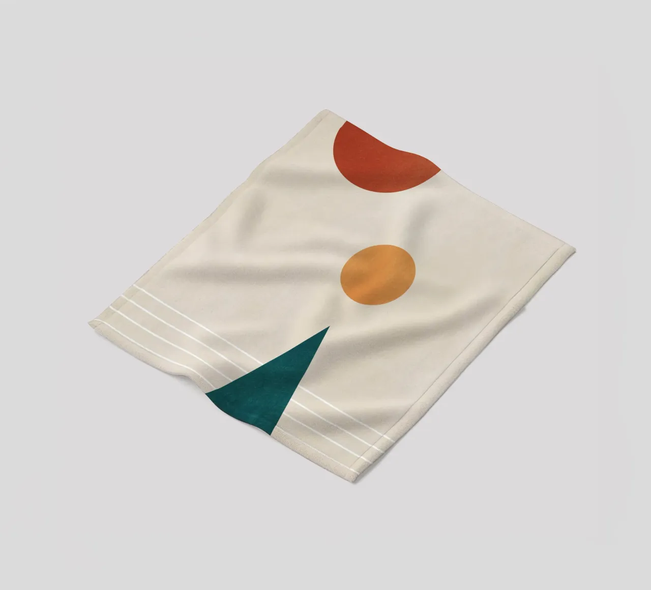 Abstract Minimal Geometric 7 fleece blanket by Gaite