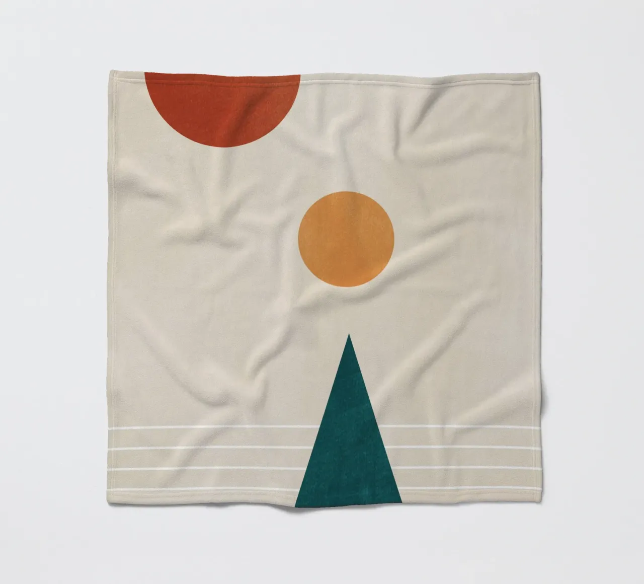Abstract Minimal Geometric 7 fleece blanket by Gaite