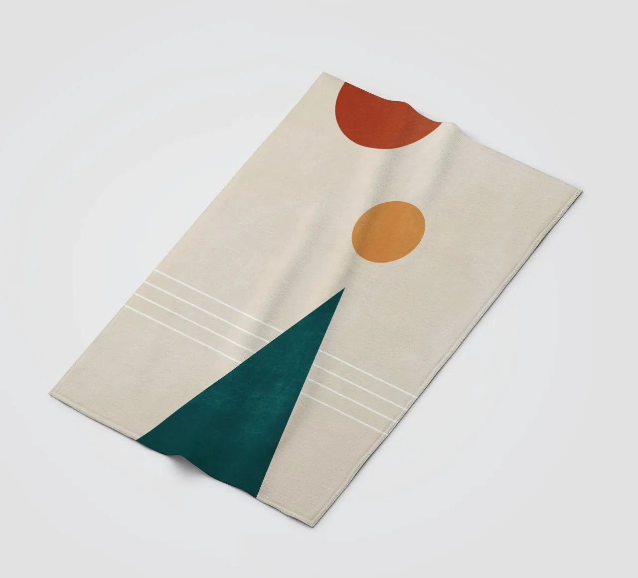 Abstract Minimal Geometric 7 fleece blanket by Gaite