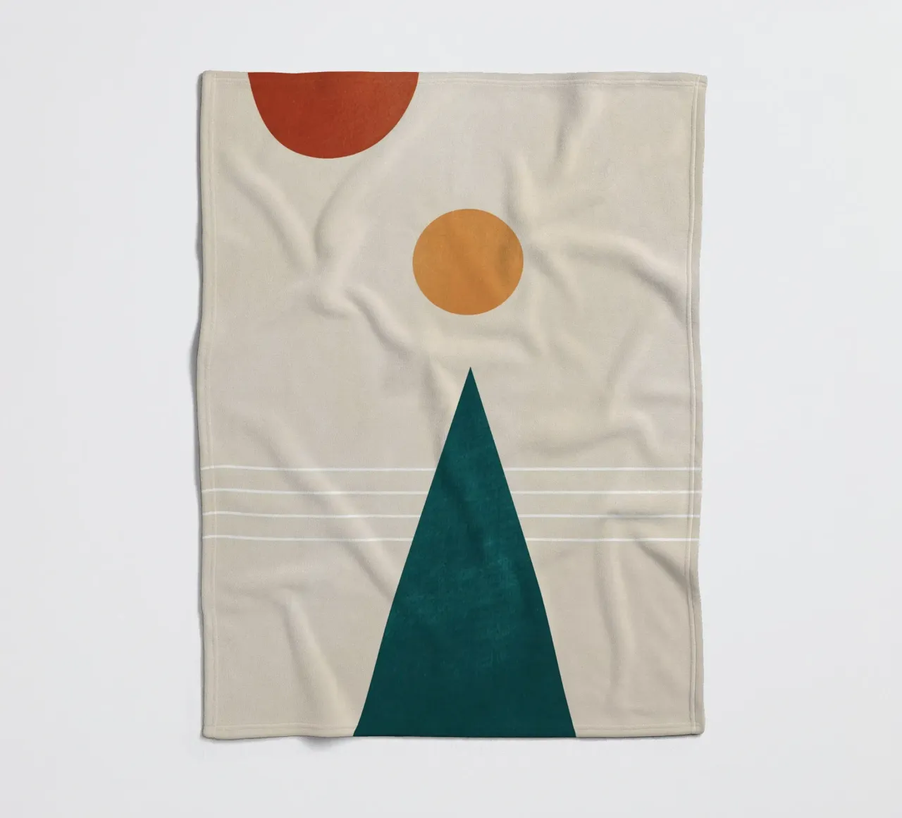 Abstract Minimal Geometric 7 fleece blanket by Gaite