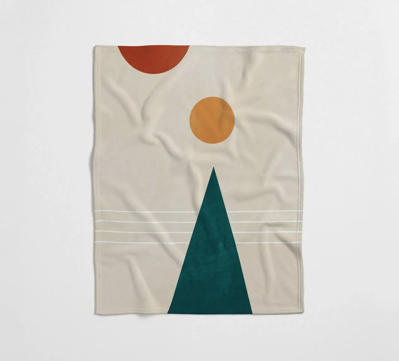 Abstract Minimal Geometric 7 fleece blanket by Gaite