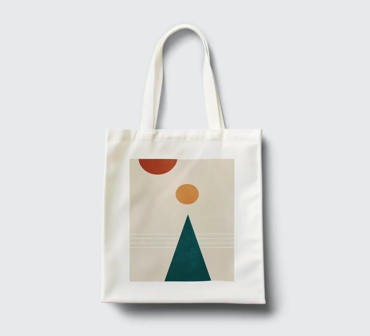 Geometrico astratto minimale 7 borsa in juta da Gaite