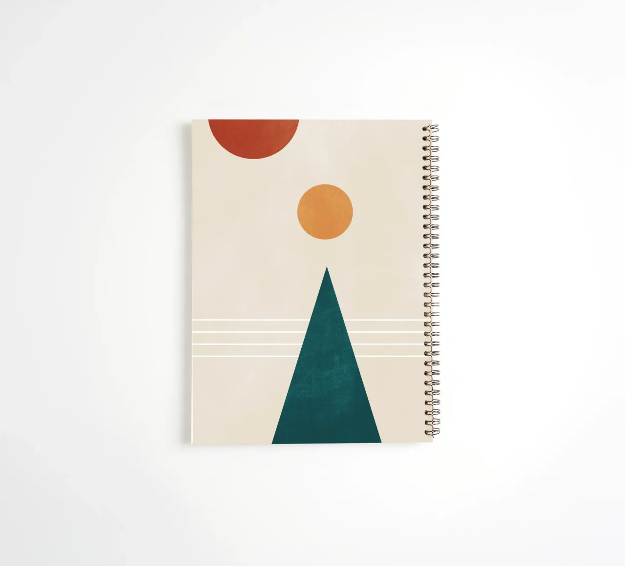 Abstract Minimal Geometric 7 spiral notebook by Gaite