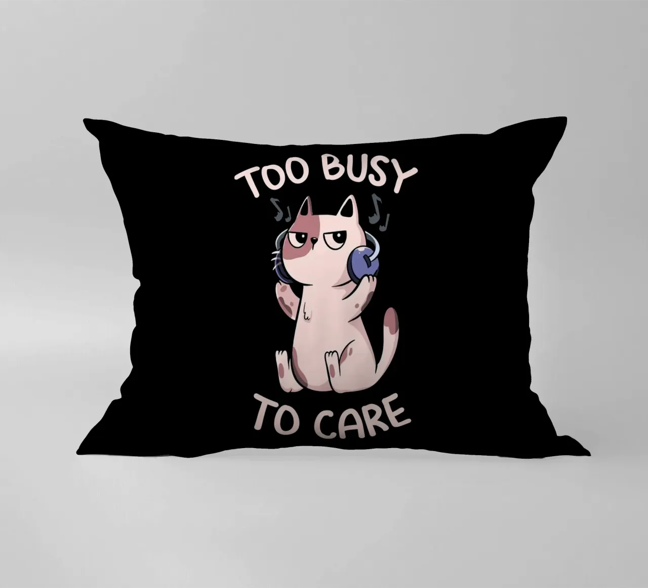 Too Busy to Care Antisocial Cat cuscino da Tobe Fonseca