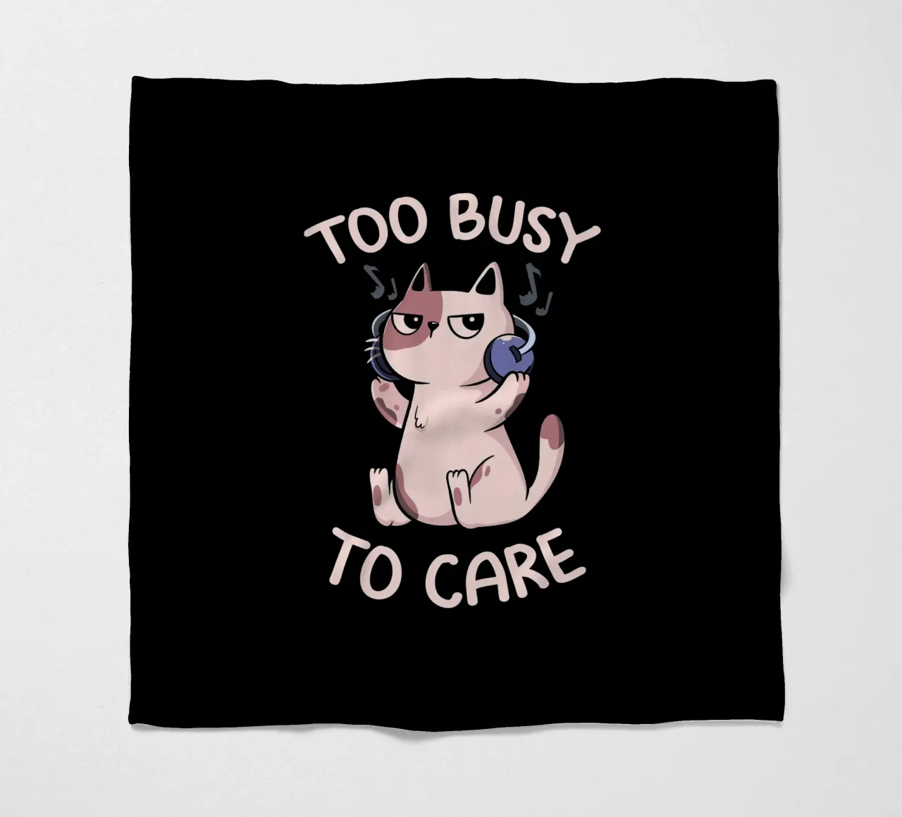 Too Busy to Care Antisocial Cat coperta in pile da Tobe Fonseca