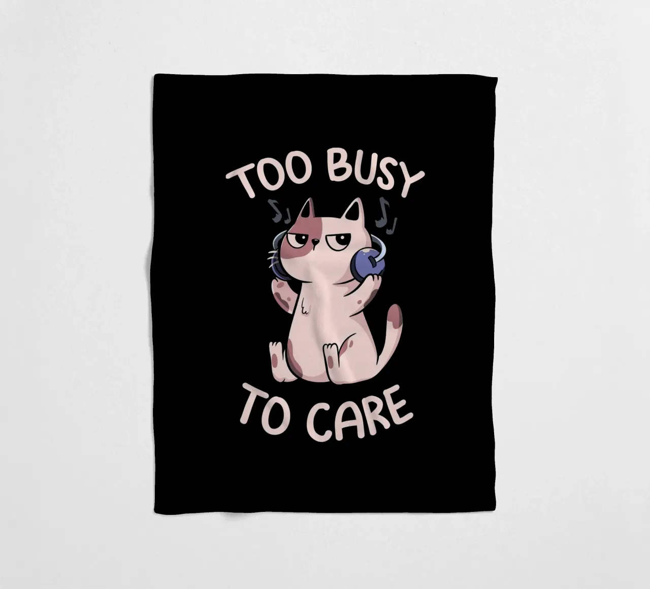 Too Busy to Care Antisocial Cat coperta in pile da Tobe Fonseca