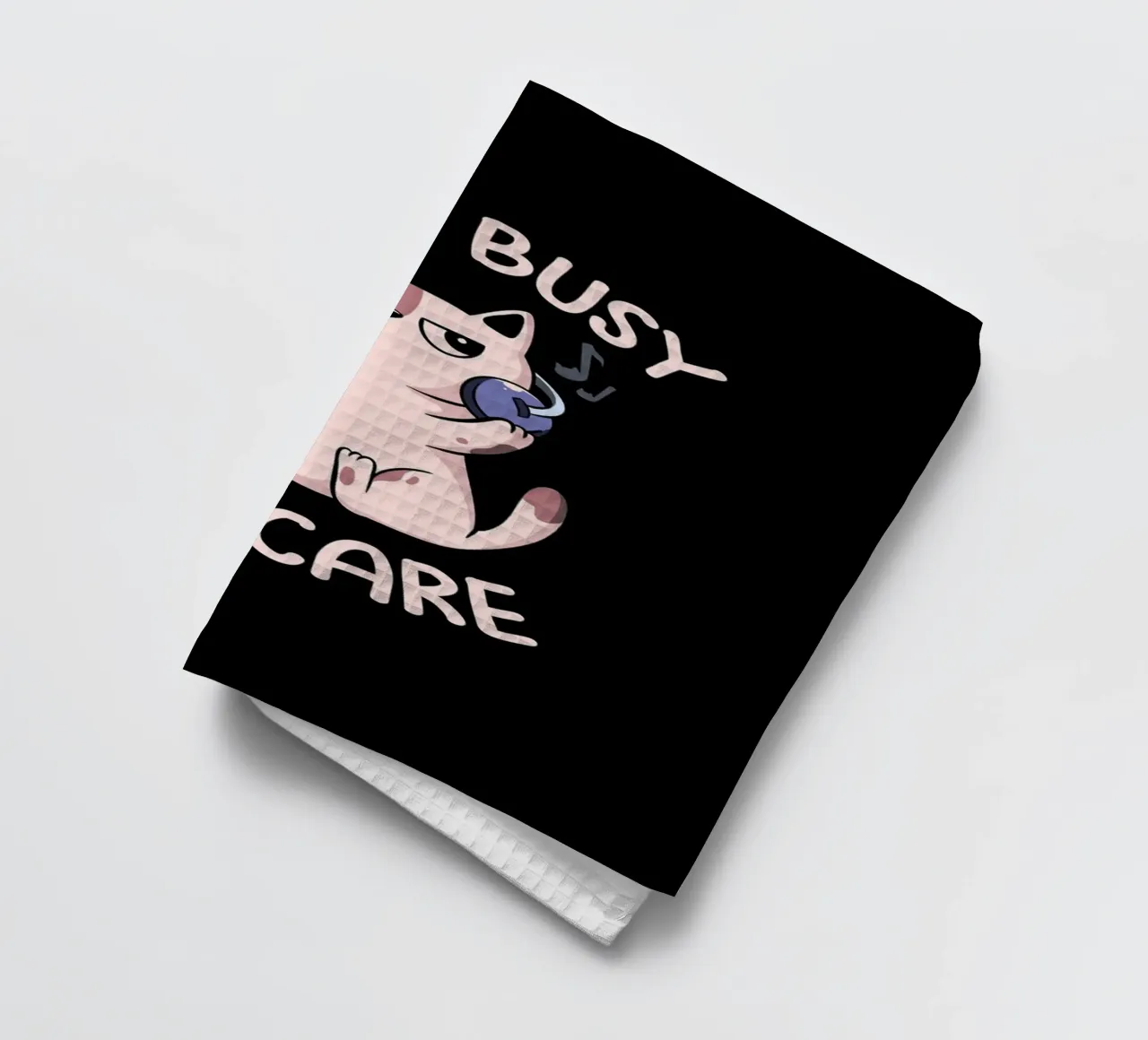 Too Busy to Care Antisocial Cat canovaccio da cucina da Tobe Fonseca