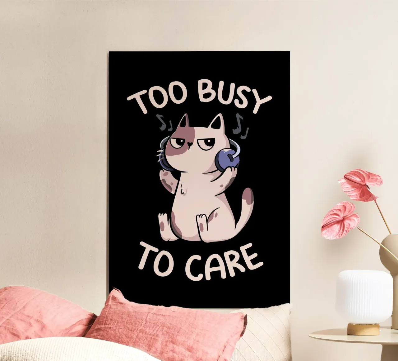 Too Busy to Care Antisocial Cat carta hahnemühle da Tobe Fonseca