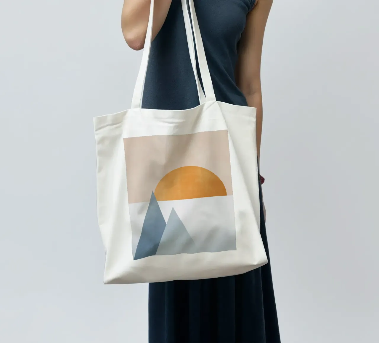 Abstract Minimaal Geometrisch 5 jute draagtas van Gaite