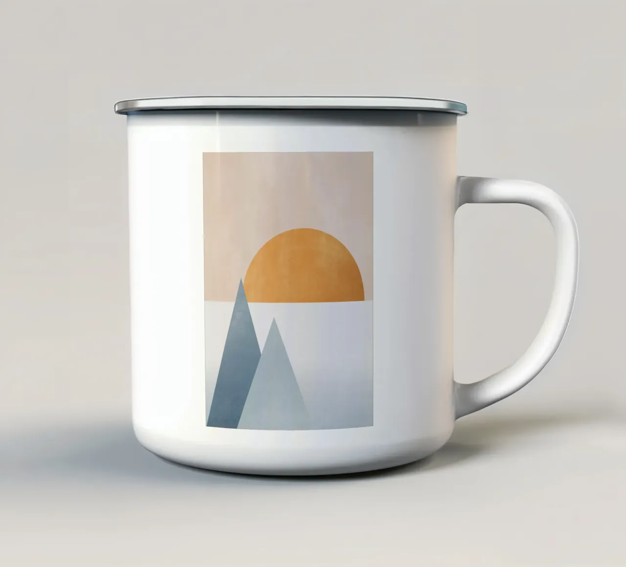 Geometrico astratto minimale 5 tazza in smalto da Gaite