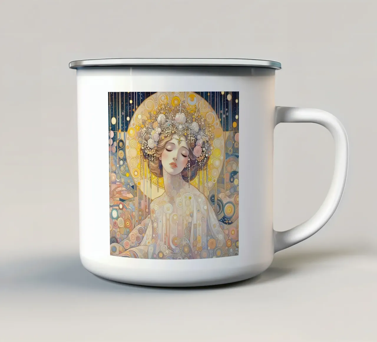 Il sogno tazza in smalto da Art-Nouveau-Dsg
