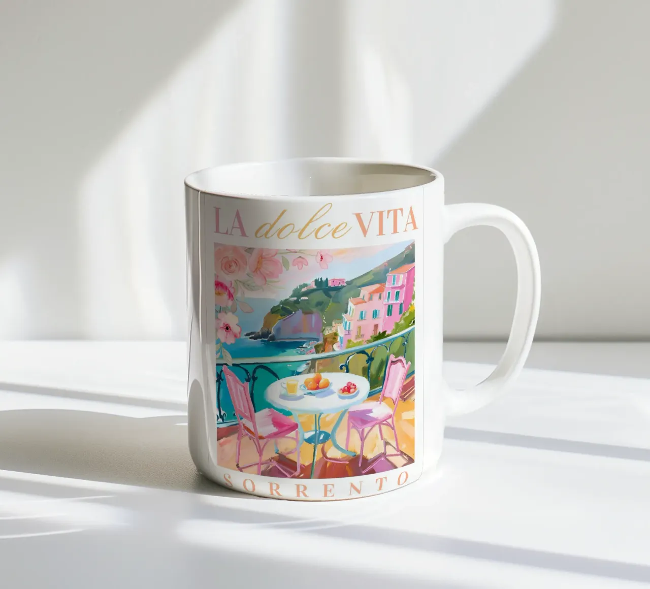 La Dolce Vita Brunch Print tazza in ceramica da Bella Studio