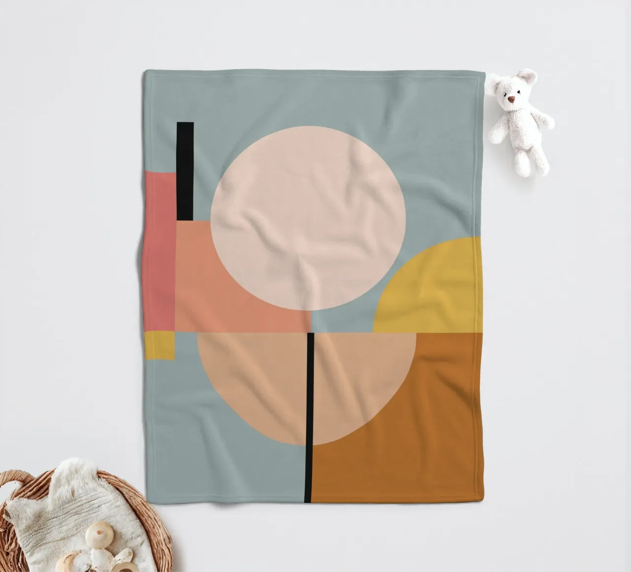geometric abstract 29 fleece blanket by Gaite