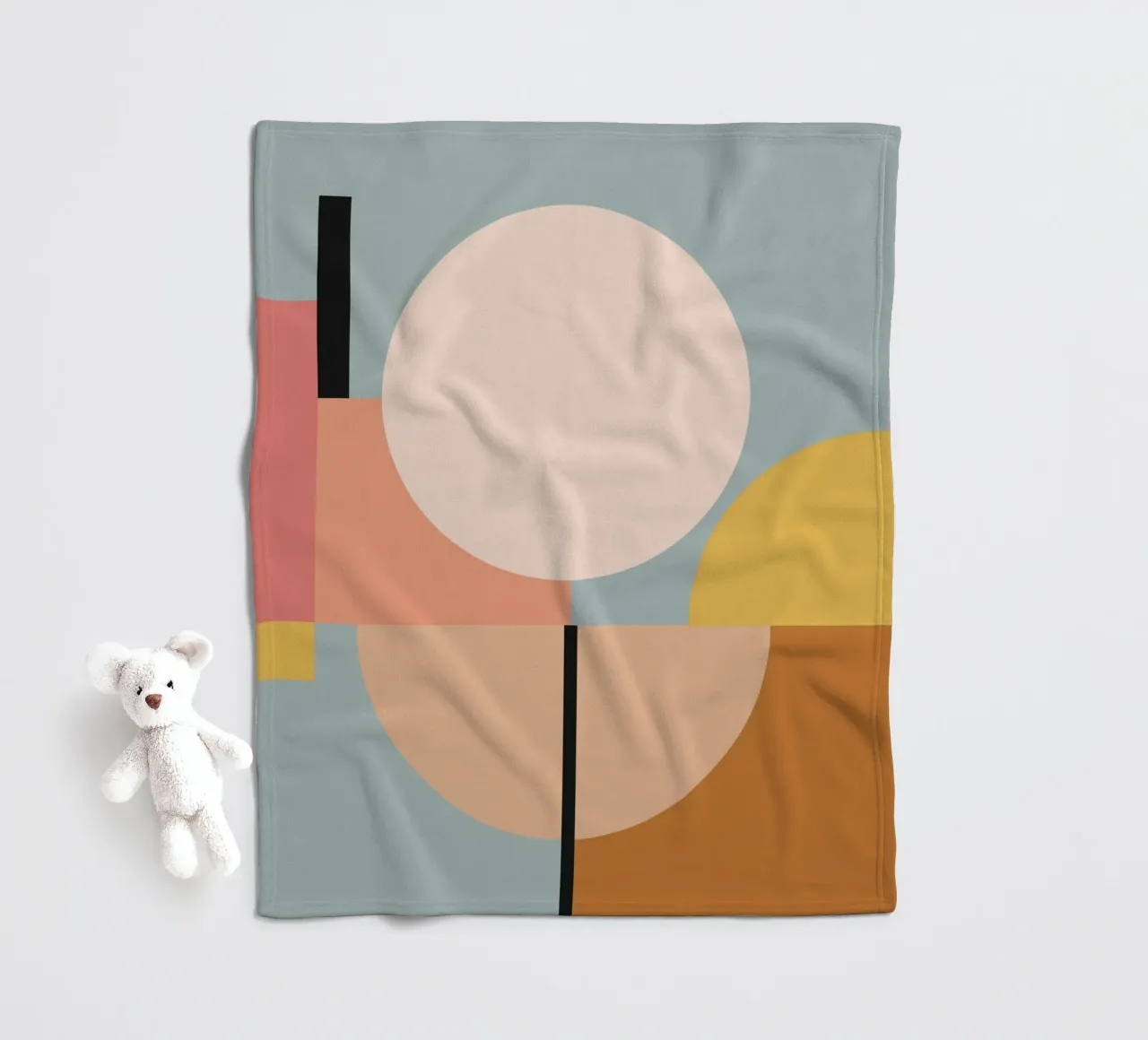 geometric abstract 29 fleece blanket by Gaite
