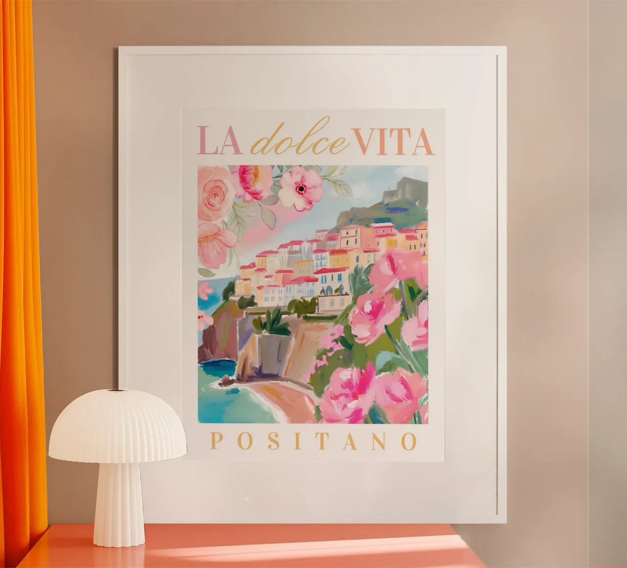 La Dolce Vita poster con telaio in alluminio da Bella Studio
