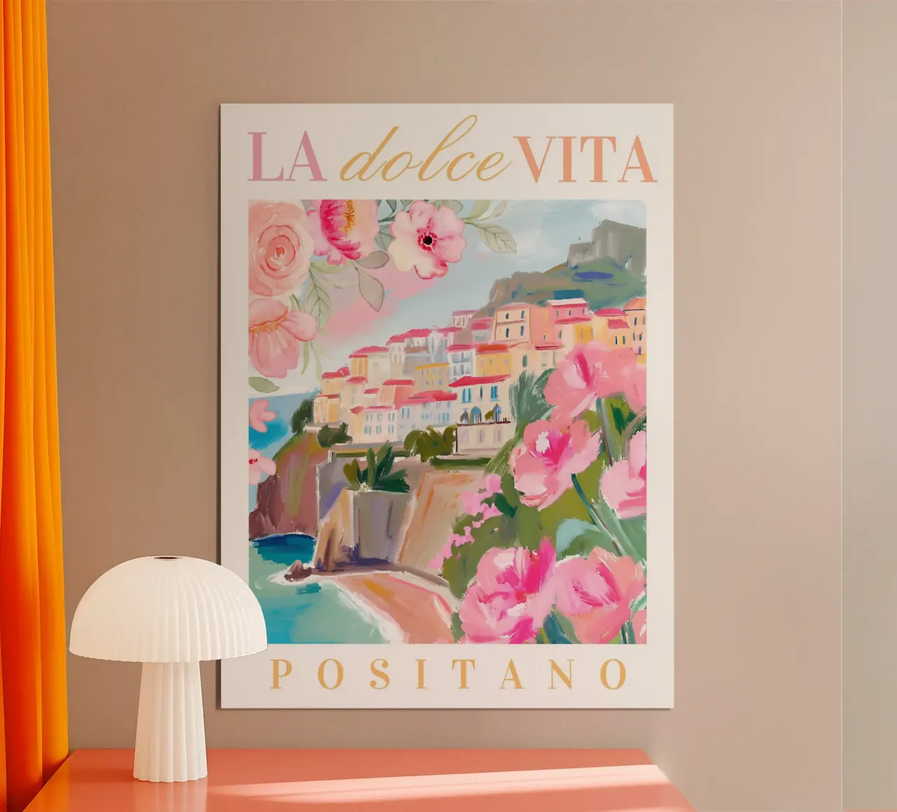 La Dolce Vita poster con telaio in alluminio da Bella Studio
