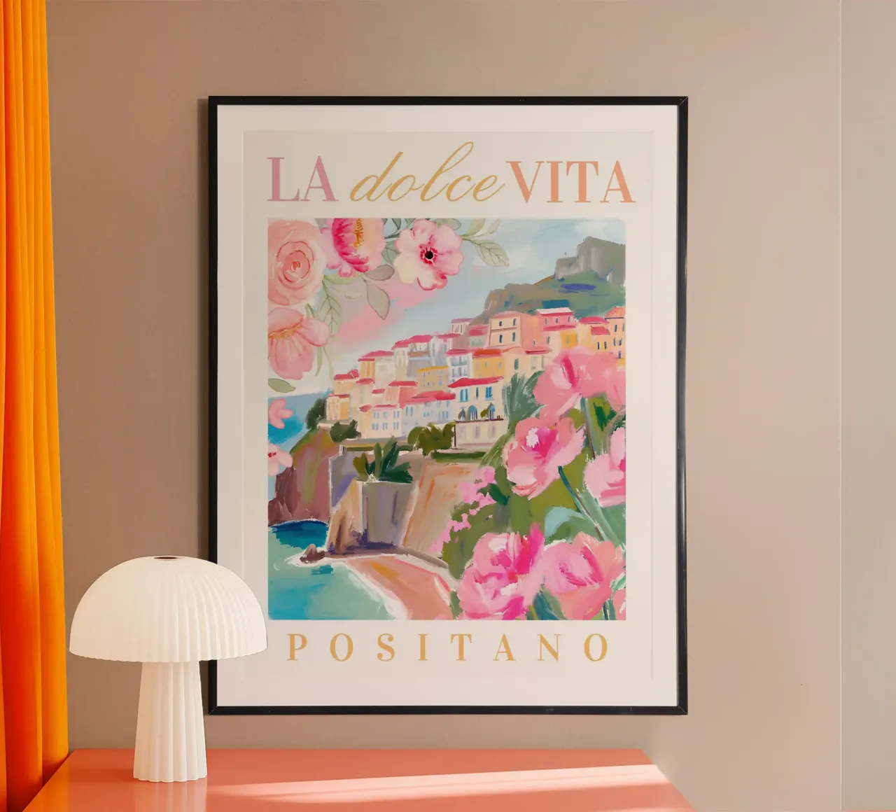 La Dolce Vita poster con telaio in alluminio da Bella Studio