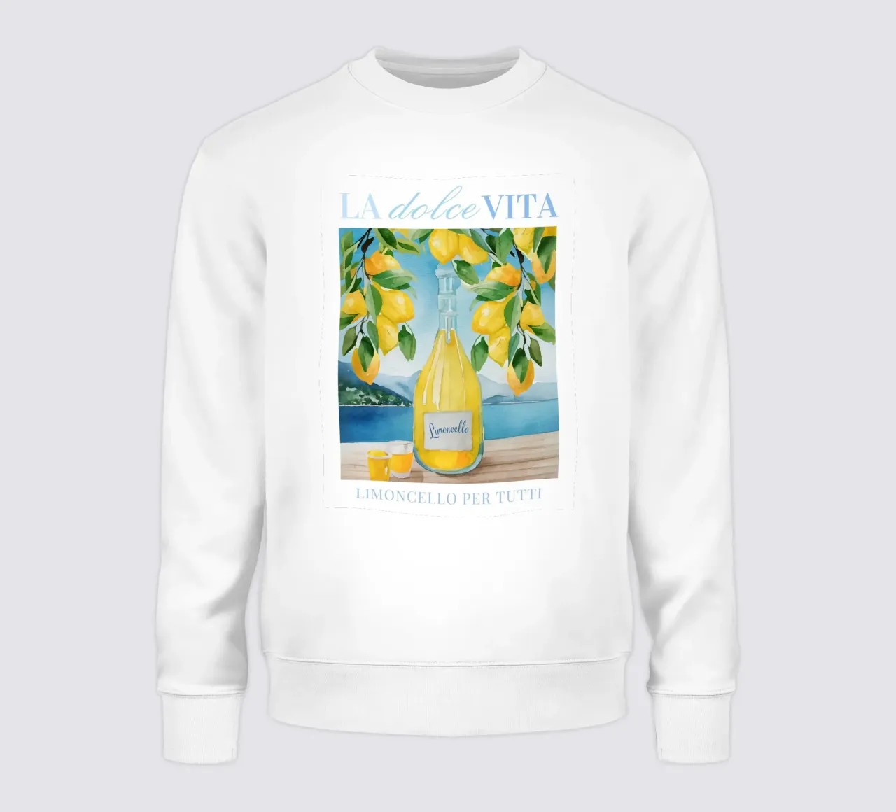 Limoncello Lemon Print felpa da Bella Studio
