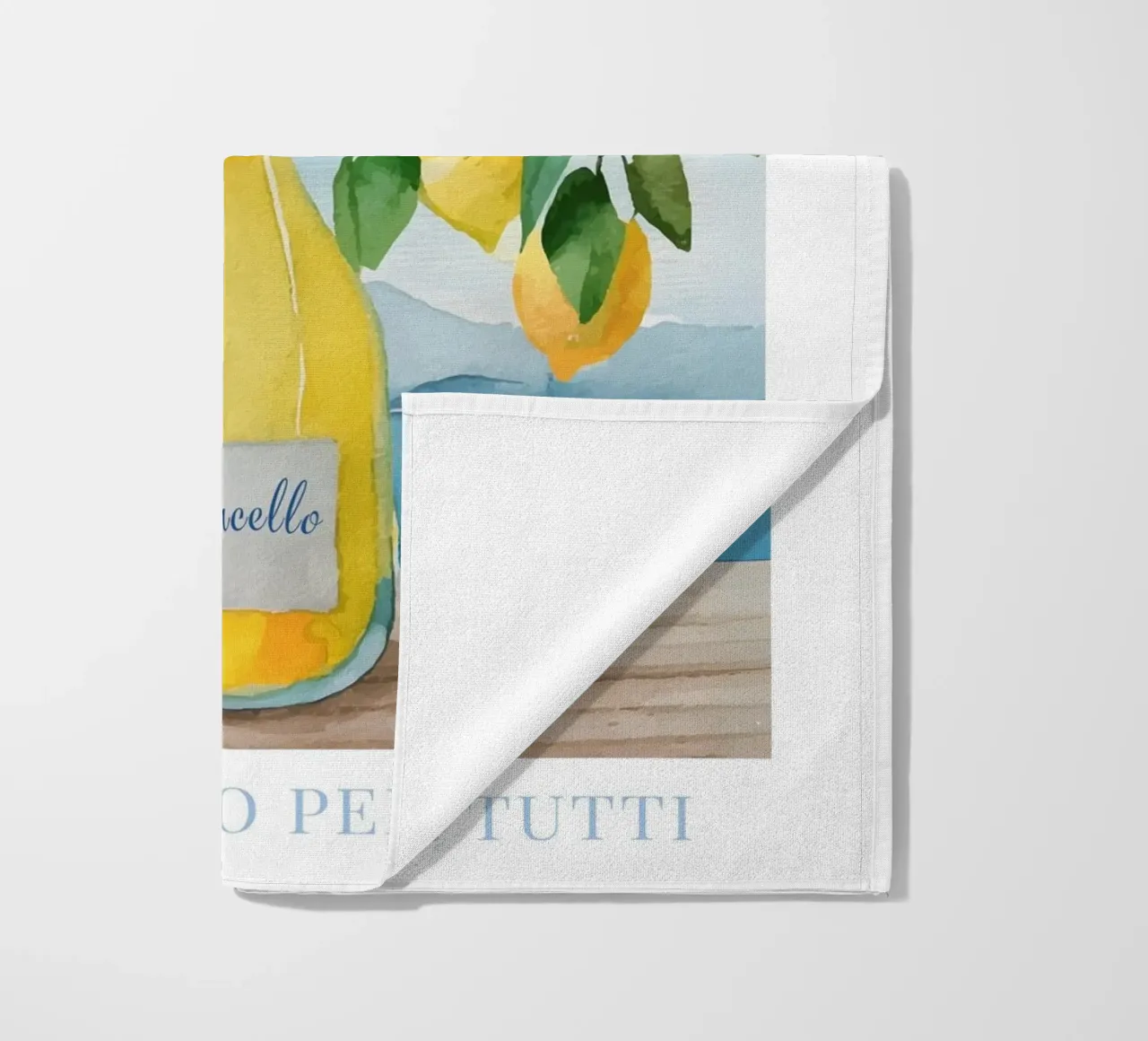Limoncello Lemon Print telo mare da Bella Studio