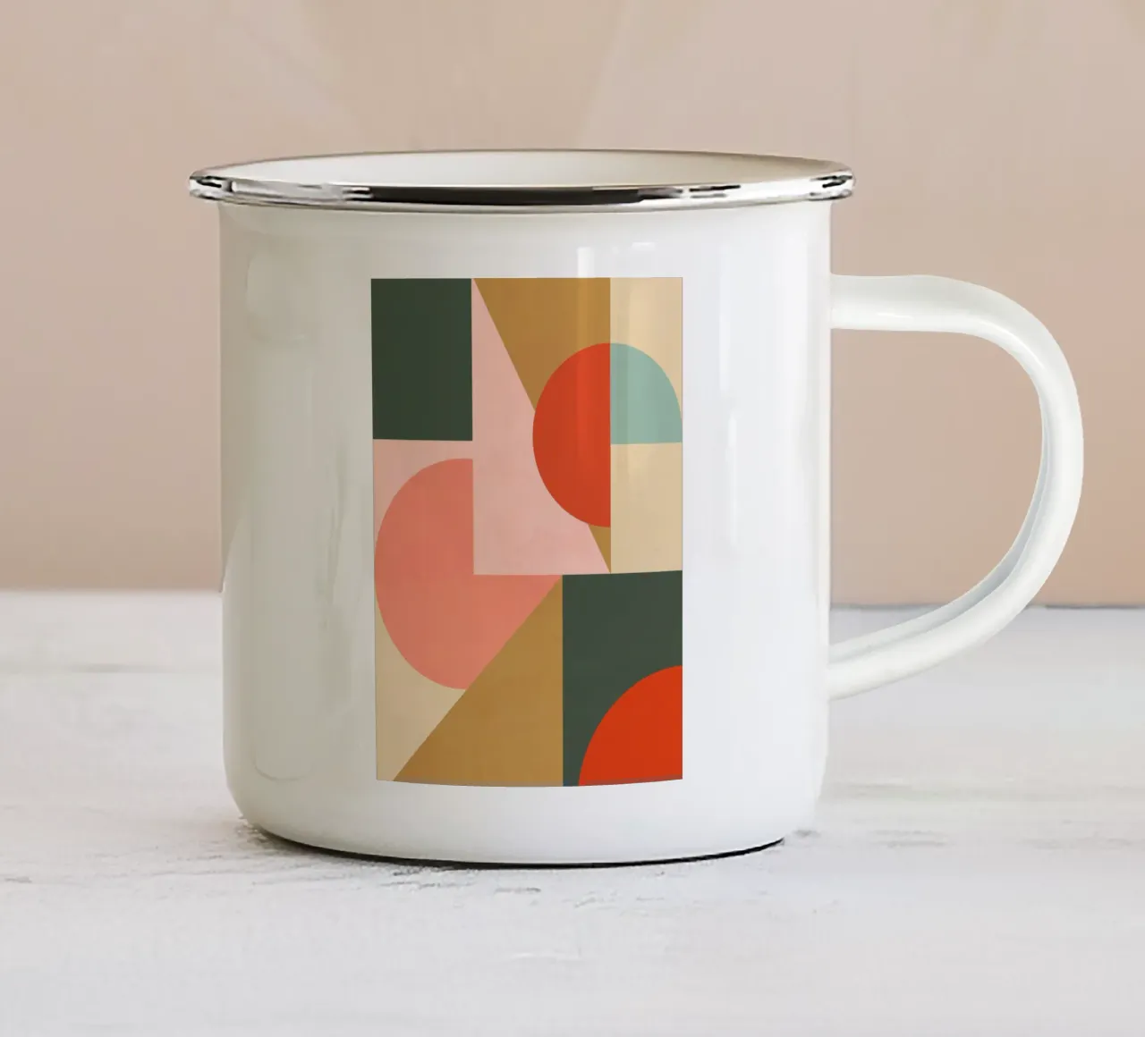 astratto geometrico 18 tazza in smalto da Gaite