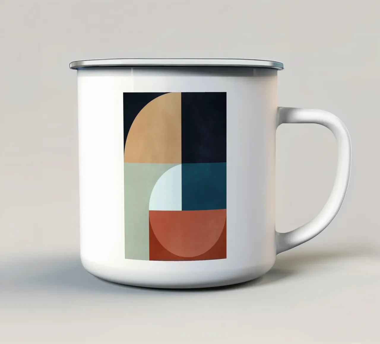 astratto geometrico 22a tazza in smalto da Gaite