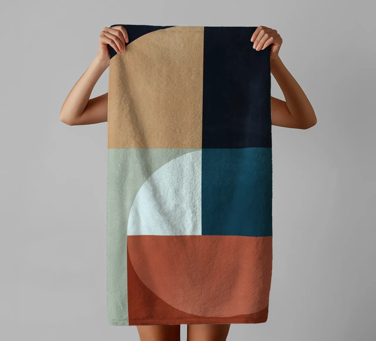 geometric abstract 22a towel by Gaite