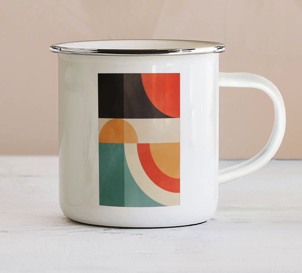 astratto geometrico 20 tazza in smalto da Gaite
