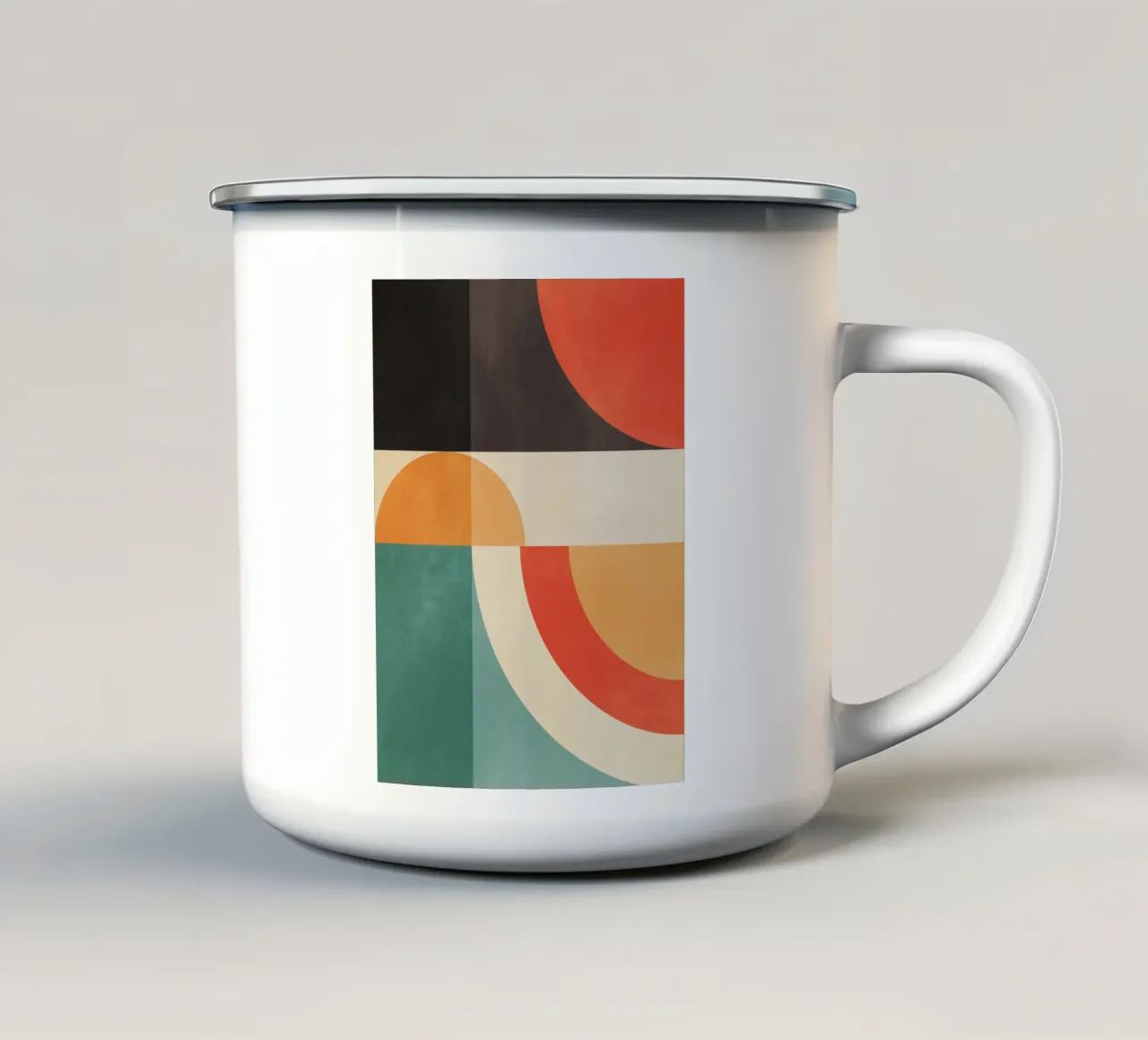 abstracto geométrico 20 taza de esmalte de Gaite