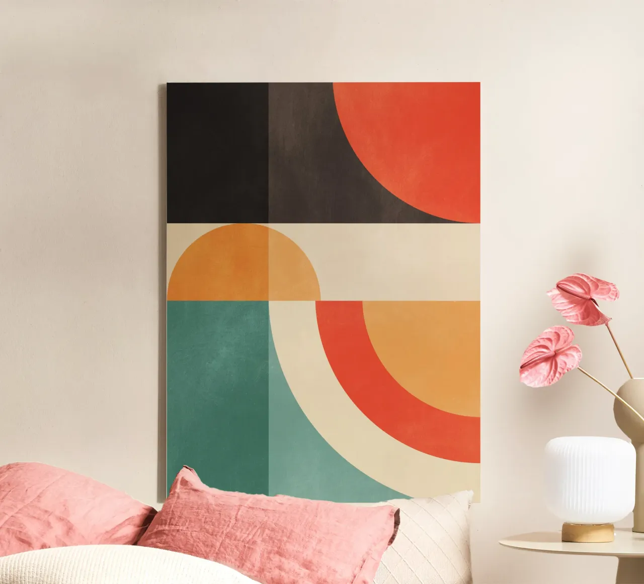 geometrisch abstract 20 canvas met Baklijst van Gaite