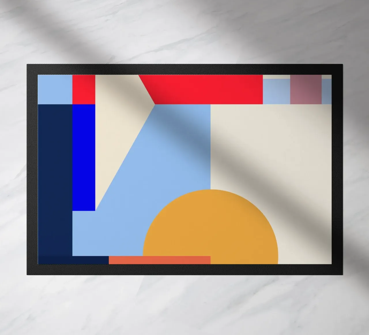 geometric abstract 12 doormat by Gaite