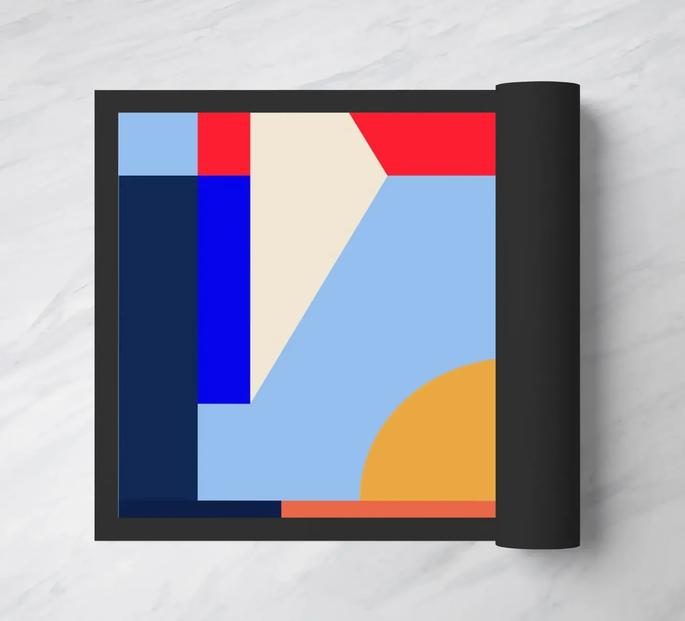 geometric abstract 12 doormat by Gaite