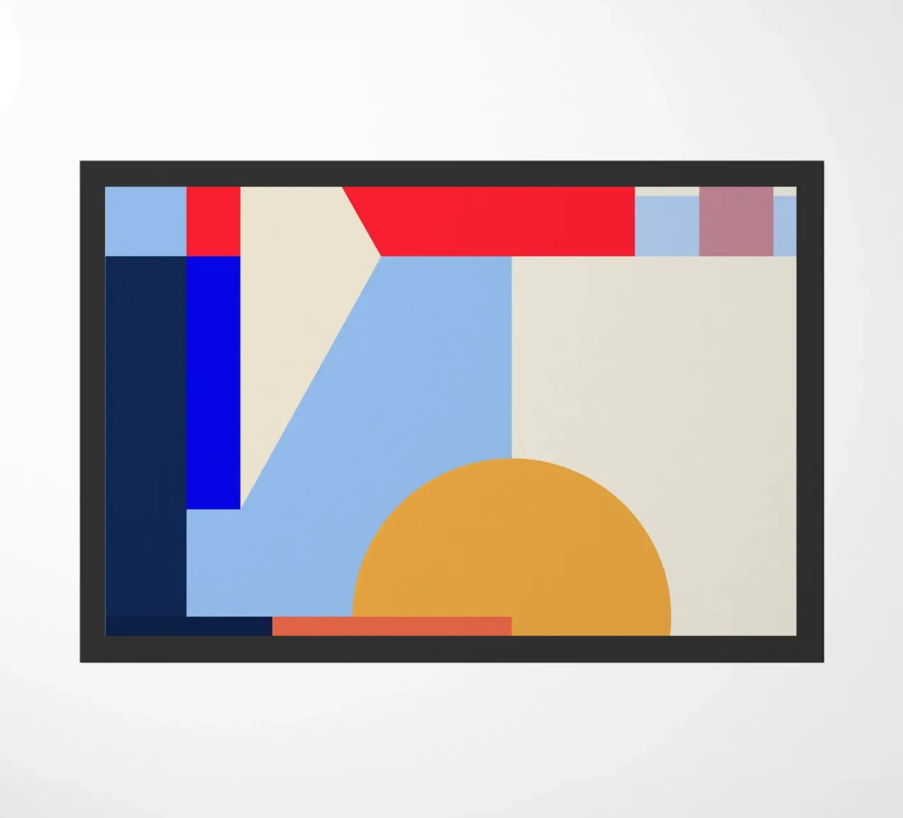 geometric abstract 12 doormat by Gaite