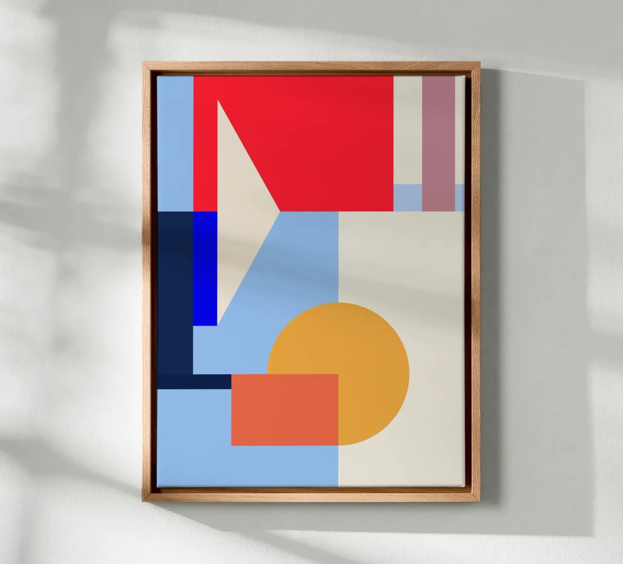 geometric abstract 12 canvas with Floater frame by Gaite