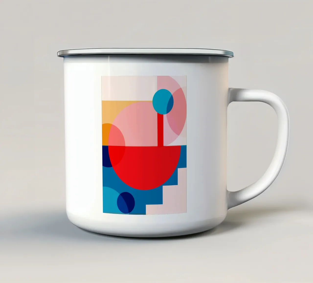 astratto geometrico 10 tazza in smalto da Gaite