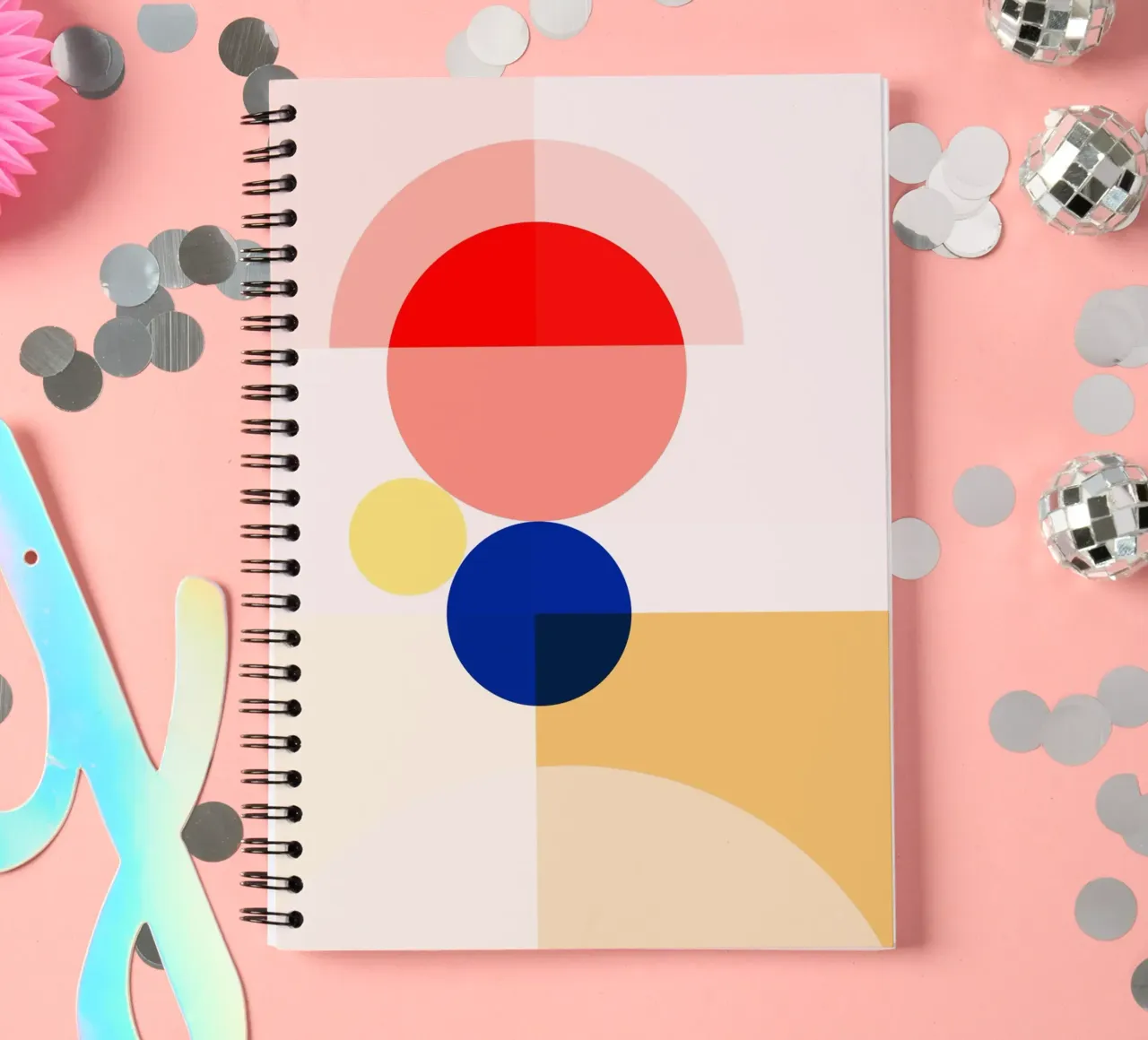 geometric abstract 7 spiral notebook by Gaite