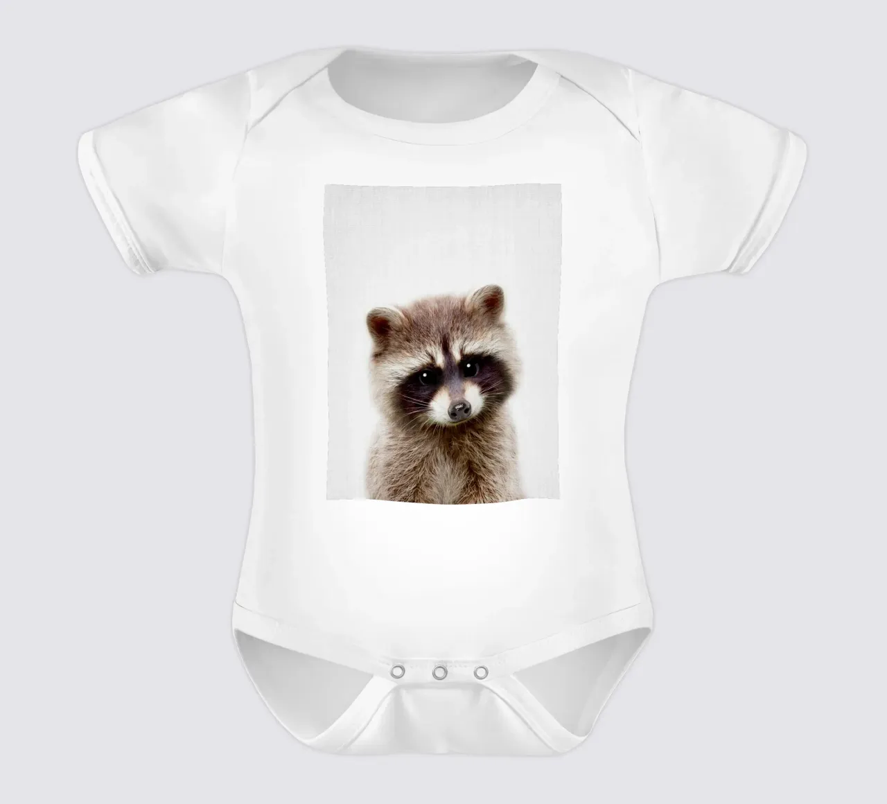 Peekaboo Racoon body neonato maniche corte da Lila x Lola