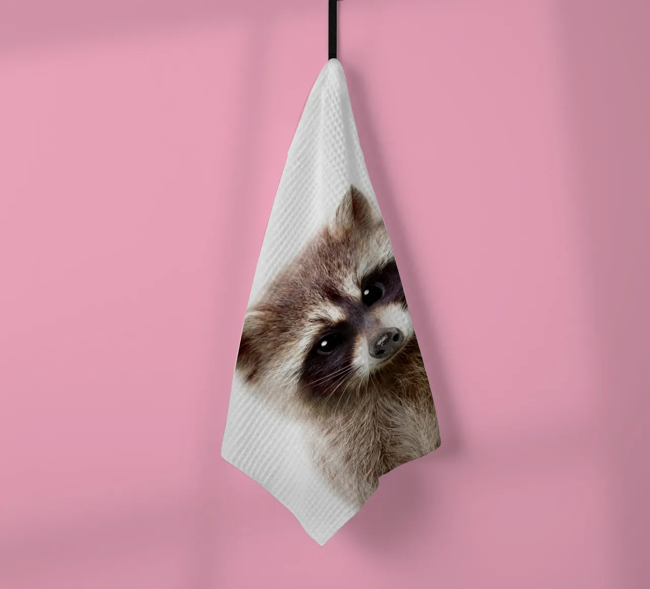 Peekaboo Racoon tea towel by Lila x Lola