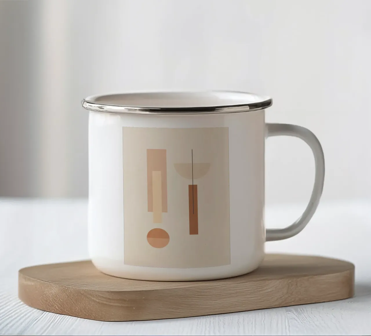 Formas geométricas mínimas 89 taza de esmalte de Gaite