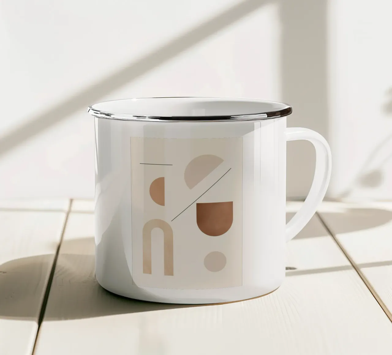 Forme geometriche minime 92 tazza in smalto da Gaite