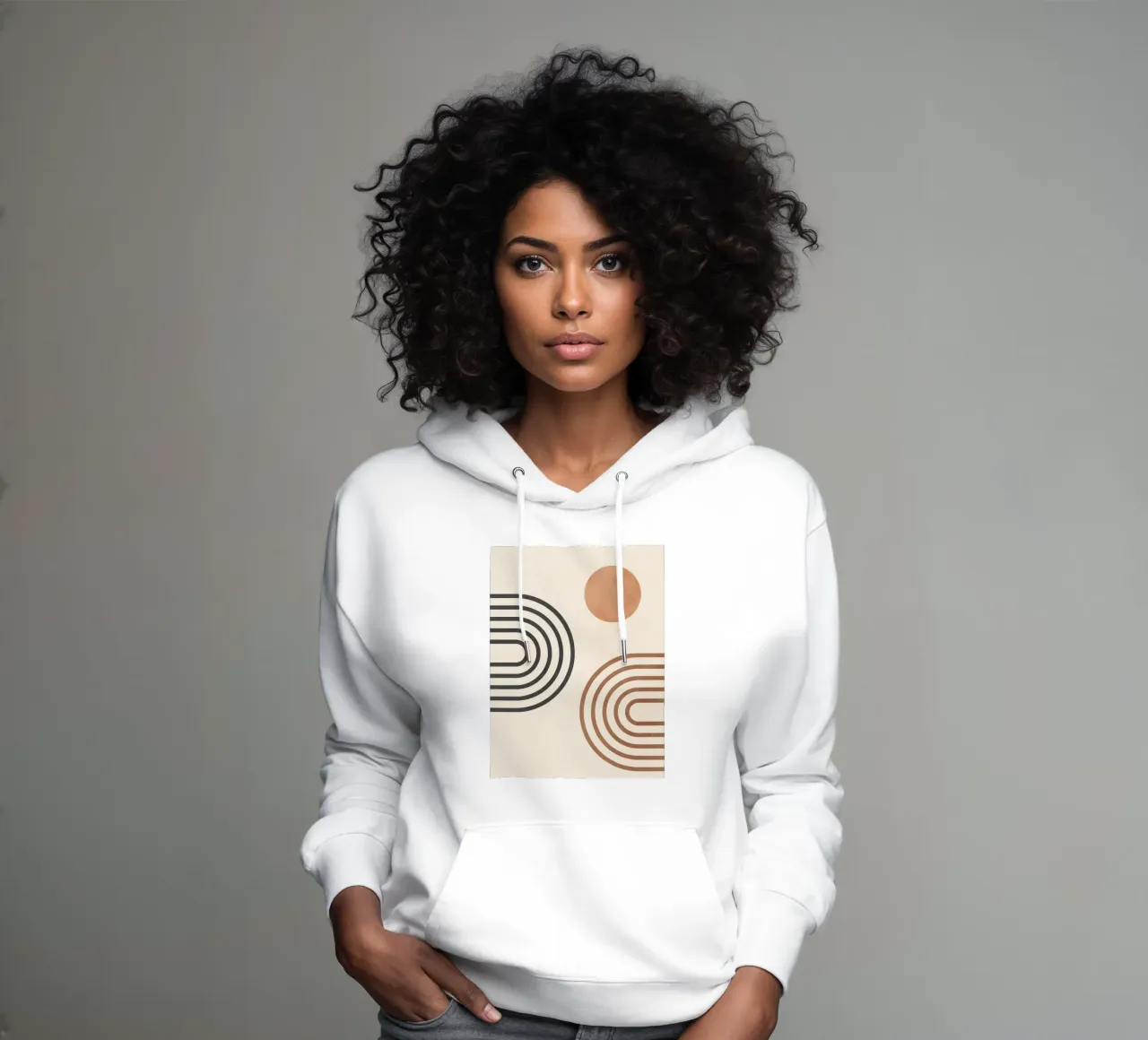 Forme geometriche minime 88 felpa con cappuccio da Gaite